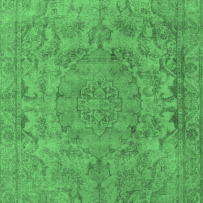 Machine Washable Oriental Emerald Green Industrial Area Rugs, wshurb1712emgrn