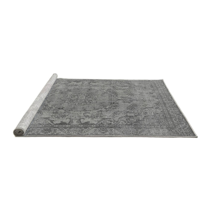 Sideview of Machine Washable Oriental Gray Industrial Rug, wshurb1712gry
