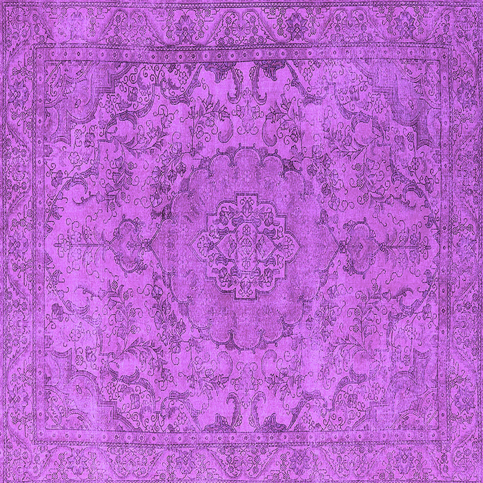 Square Oriental Purple Industrial Rug, urb1712pur