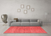 Machine Washable Oriental Red Industrial Rug, wshurb1712red