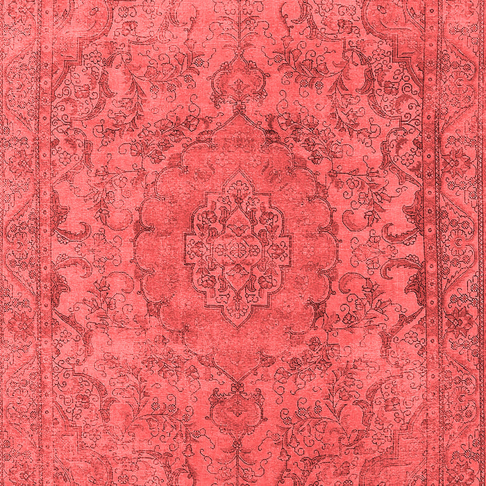 Machine Washable Oriental Red Industrial Rug, wshurb1712red