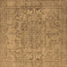 Square Oriental Brown Industrial Rug, urb1712brn