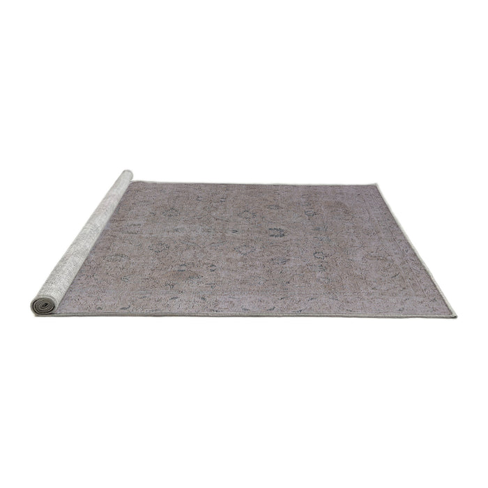 Sideview of Machine Washable Industrial Modern Dark Gray Rug, wshurb1713