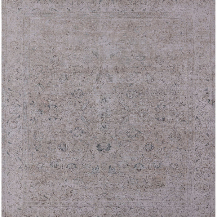 Square Mid-Century Modern Dark Gray Oriental Rug, urb1713