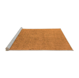 Sideview of Machine Washable Oriental Orange Industrial Area Rugs, wshurb1713org