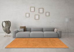 Machine Washable Oriental Orange Industrial Area Rugs in a Living Room, wshurb1713org