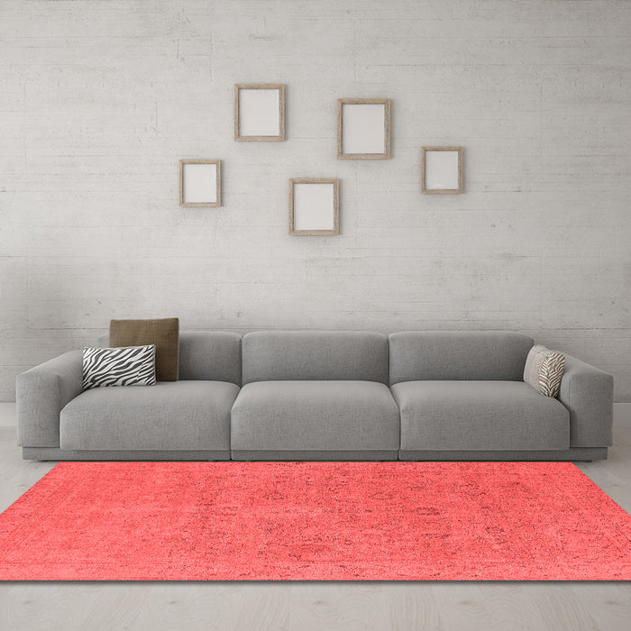 Industrial Red Washable Rugs