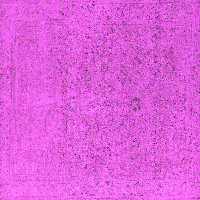 Square Machine Washable Oriental Pink Industrial Rug, wshurb1713pnk