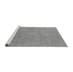 Sideview of Machine Washable Oriental Gray Industrial Rug, wshurb1713gry