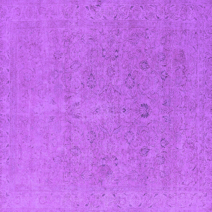 Square Machine Washable Oriental Purple Industrial Area Rugs, wshurb1713pur