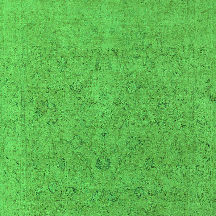 Machine Washable Oriental Green Industrial Area Rugs, wshurb1713grn