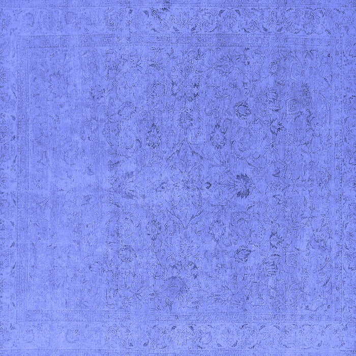 Square Oriental Blue Industrial Rug, urb1713blu