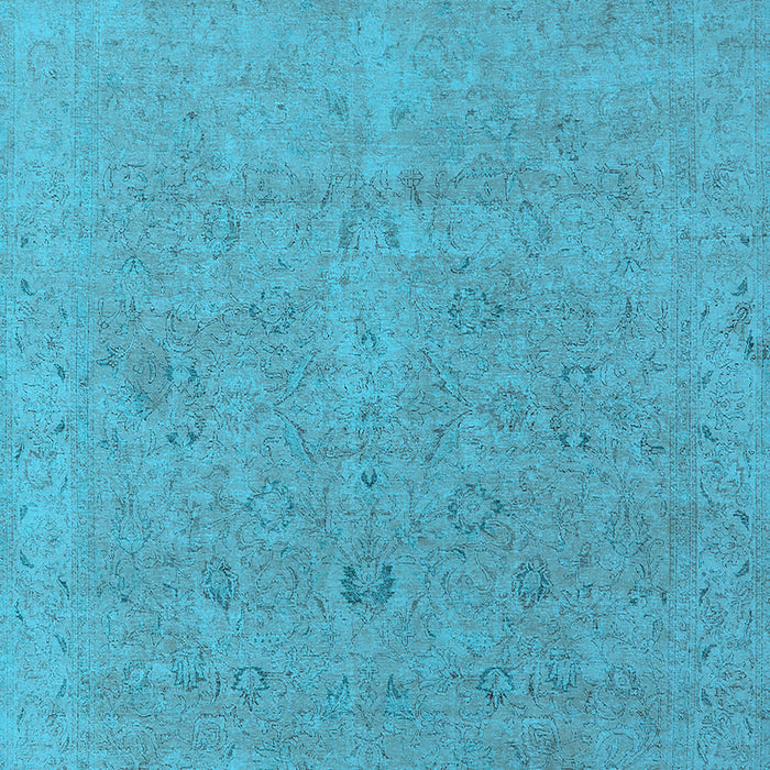 Machine Washable Oriental Light Blue Industrial Rug, wshurb1713lblu