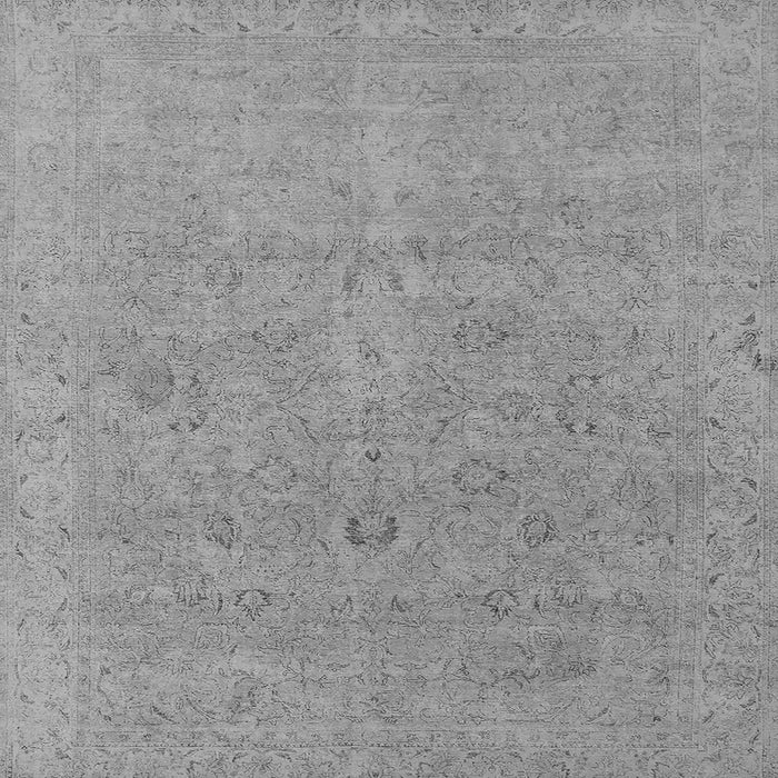 Square Machine Washable Oriental Gray Industrial Rug, wshurb1713gry