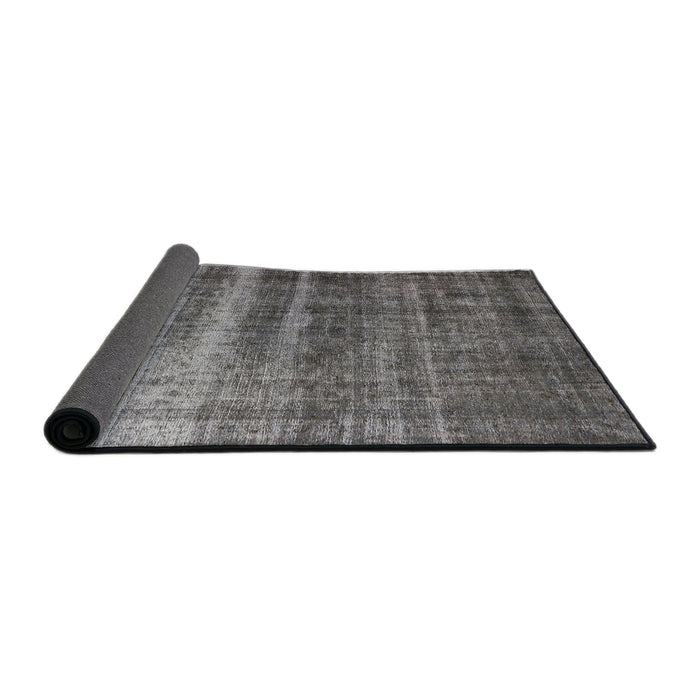 Sideview of Mid-Century Modern Gunmetal Gray Oriental Rug, urb1714