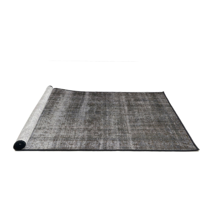 Sideview of Machine Washable Industrial Modern Gunmetal Gray Rug, wshurb1714