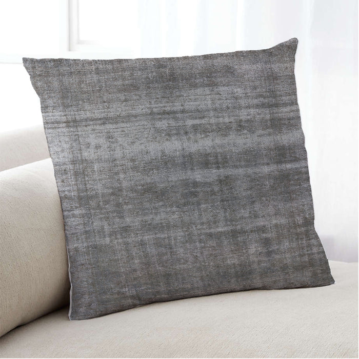 Lifestyle Image of Mid-Century Modern Urban Square Gunmetal Gray Throw Pillow, 18 inch by 18 inch, pwurb1714