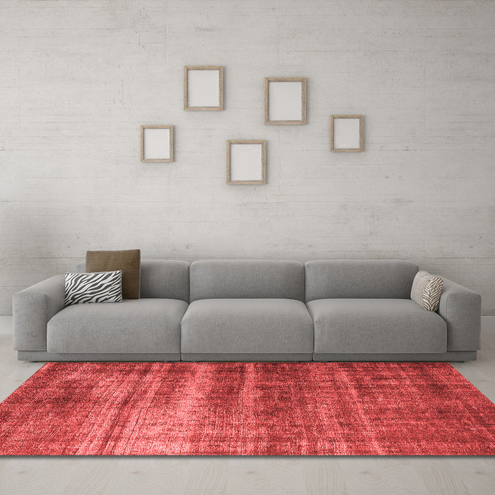 Industrial Red Washable Rugs