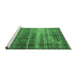 Sideview of Machine Washable Oriental Emerald Green Industrial Area Rugs, wshurb1714emgrn