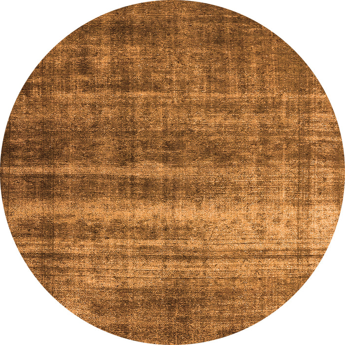 Round Oriental Orange Industrial Rug, urb1714org