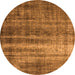 Round Oriental Orange Industrial Rug, urb1714org