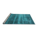 Sideview of Machine Washable Oriental Light Blue Industrial Rug, wshurb1714lblu