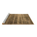 Sideview of Machine Washable Oriental Brown Industrial Rug, wshurb1714brn