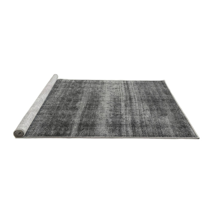 Sideview of Machine Washable Oriental Gray Industrial Rug, wshurb1714gry