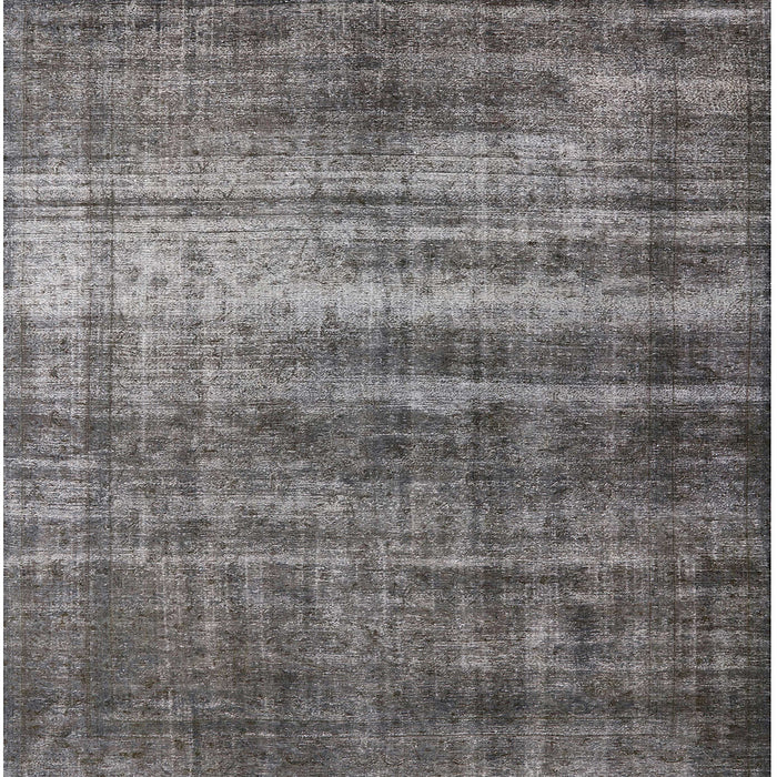 Square Mid-Century Modern Gunmetal Gray Oriental Rug, urb1714