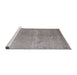 Sideview of Machine Washable Industrial Modern Rose Dust Purple Rug, wshurb1715