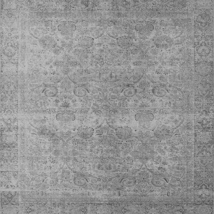 Square Machine Washable Oriental Gray Industrial Rug, wshurb1715gry