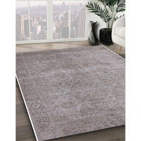 Mid-Century Modern Rose Purple Oriental Rug, urb1715