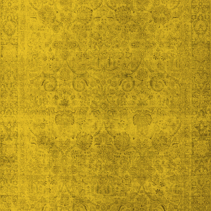 Oriental Yellow Industrial Rug, urb1715yw