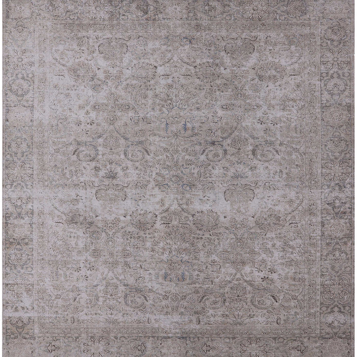 Square Mid-Century Modern Rose Purple Oriental Rug, urb1715