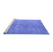 Sideview of Machine Washable Oriental Blue Industrial Rug, wshurb1715blu