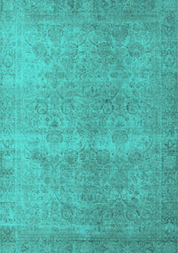 Oriental Turquoise Industrial Rug, urb1715turq