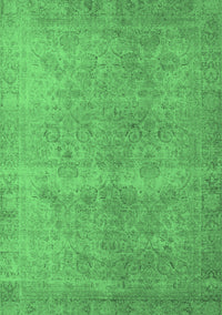 Oriental Emerald Green Industrial Rug, urb1715emgrn