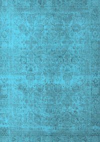 Oriental Light Blue Industrial Rug, urb1715lblu