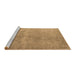 Sideview of Machine Washable Oriental Brown Industrial Rug, wshurb1715brn