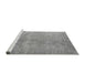 Sideview of Machine Washable Oriental Gray Industrial Rug, wshurb1715gry