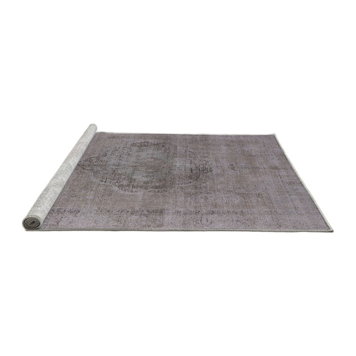 Sideview of Machine Washable Industrial Modern Dark Gray Rug, wshurb1716