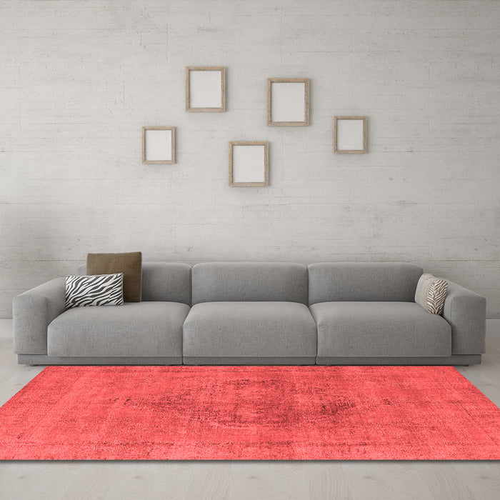 Industrial Red Washable Rugs