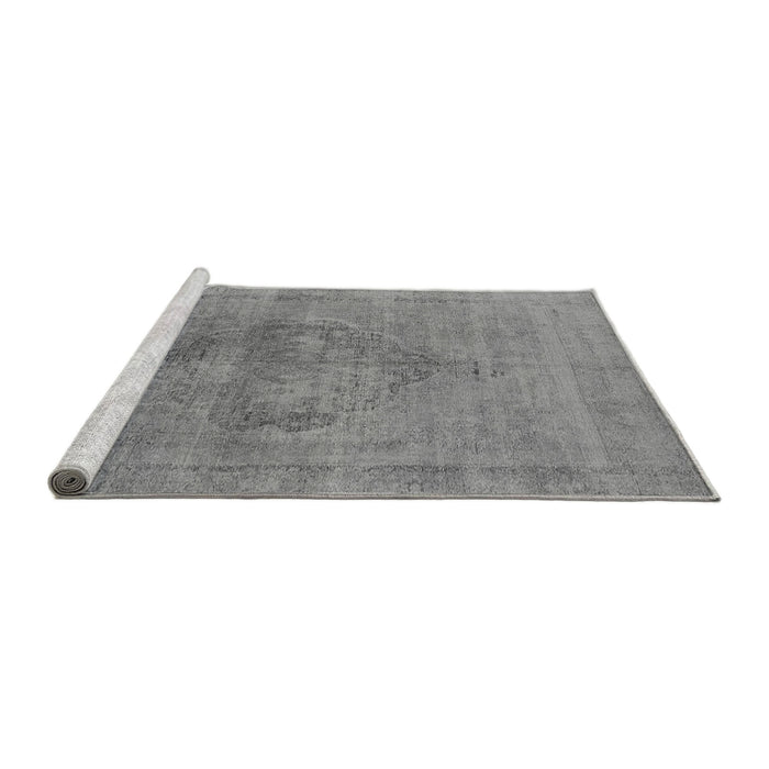 Sideview of Machine Washable Oriental Gray Industrial Rug, wshurb1716gry