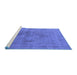 Sideview of Machine Washable Oriental Blue Industrial Rug, wshurb1716blu