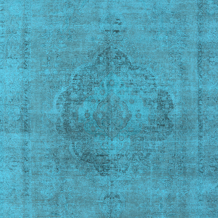Machine Washable Oriental Light Blue Industrial Rug, wshurb1716lblu