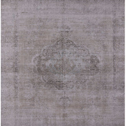 Square Machine Washable Industrial Modern Dark Gray Rug, wshurb1716