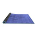 Sideview of Oriental Blue Industrial Rug, urb1716blu