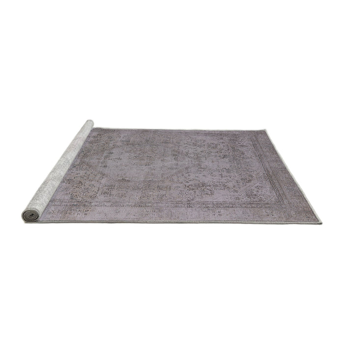 Sideview of Machine Washable Industrial Modern Dark Gray Rug, wshurb1717
