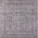 Square Machine Washable Industrial Modern Dark Gray Rug, wshurb1717