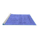 Sideview of Machine Washable Oriental Blue Industrial Rug, wshurb1717blu